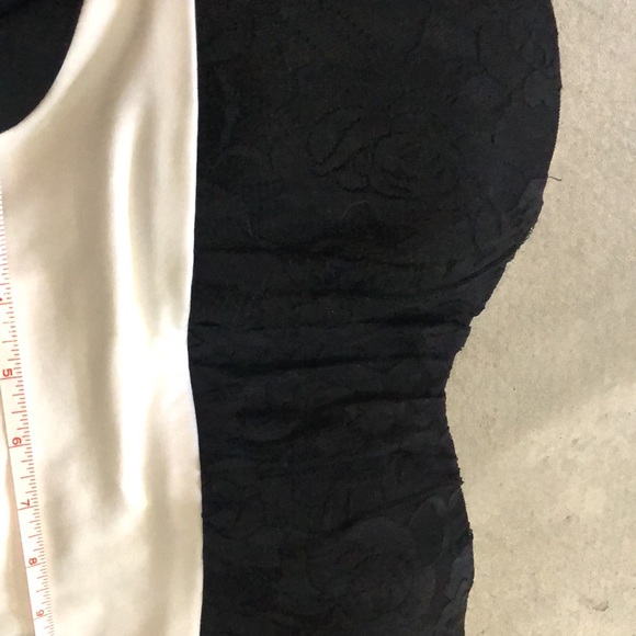 Black and White Tight Strapless Cocktail Dress - Picture 8 of 10